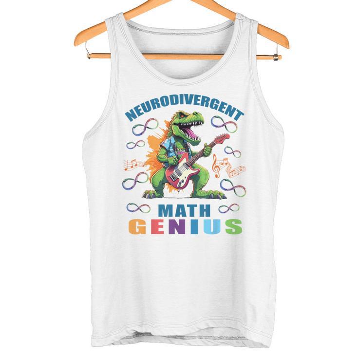 Autism Infinity TRex Neurodivergent Math Genius Tank Top - Monsterry