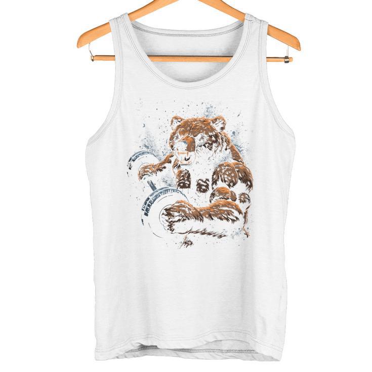 Bear Gym Fitness Backprint Tank Top