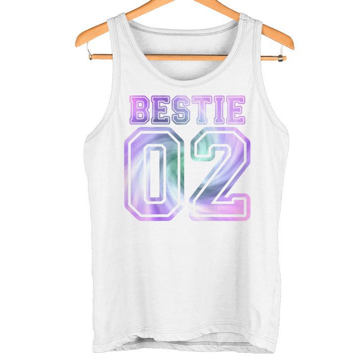 Bff 02 Best Friends Matching Bestie For 2 Tie Dye On Back Tank Top