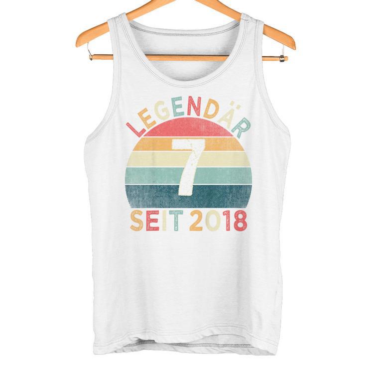 Children's 7Th Birthday Legendary Since 2018Intage 7 Years Old Tank Top