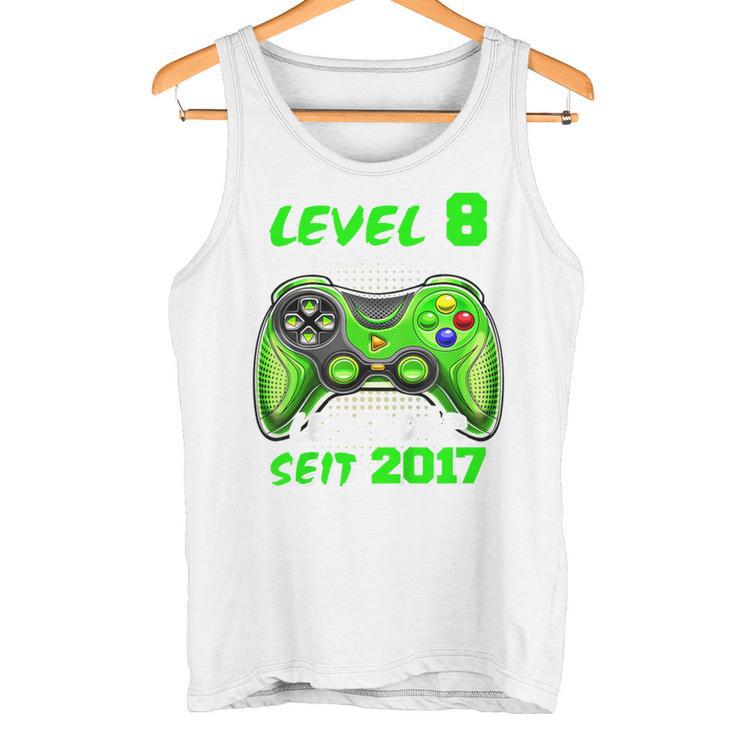 Children's Level 8 Birthday Boy Gamer 2017 8Th Birthday Tank Top