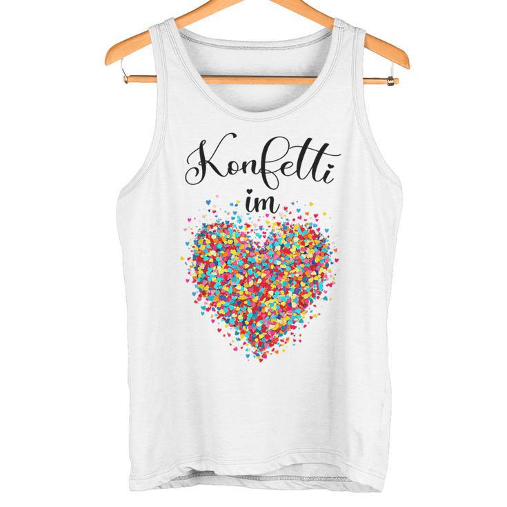 Confetti In The Heart Carnival Blue Tank Top