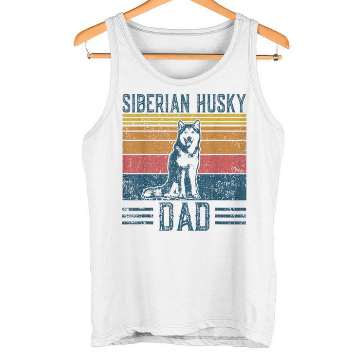 Dog Husky Papa -Intage Siberian Husky Dad Tank Top