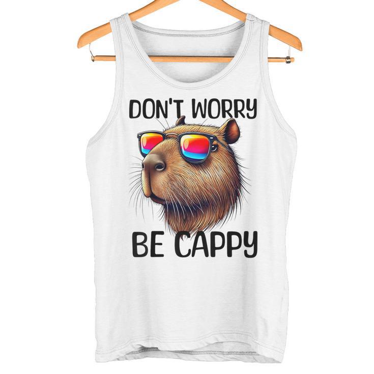 Don't Worry Be Cappy Capybara Water Pig Tank Top