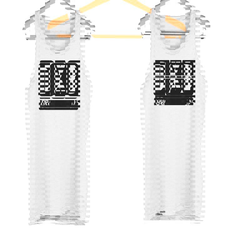 Dxb Dubai Arabic Emirate Travel Souvenir Tank Top