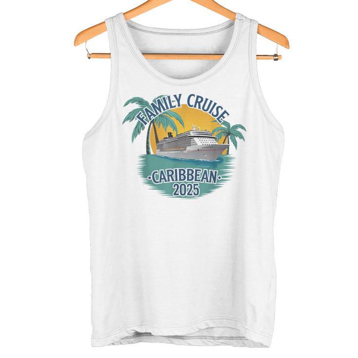 Family Cruise Caribbean 2025 Nautical Adventure Souvenir Tank Top