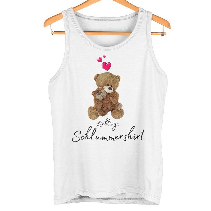 Favourite Teddy Bear Sleep With Heart Pyjamas Teddy Tank Top