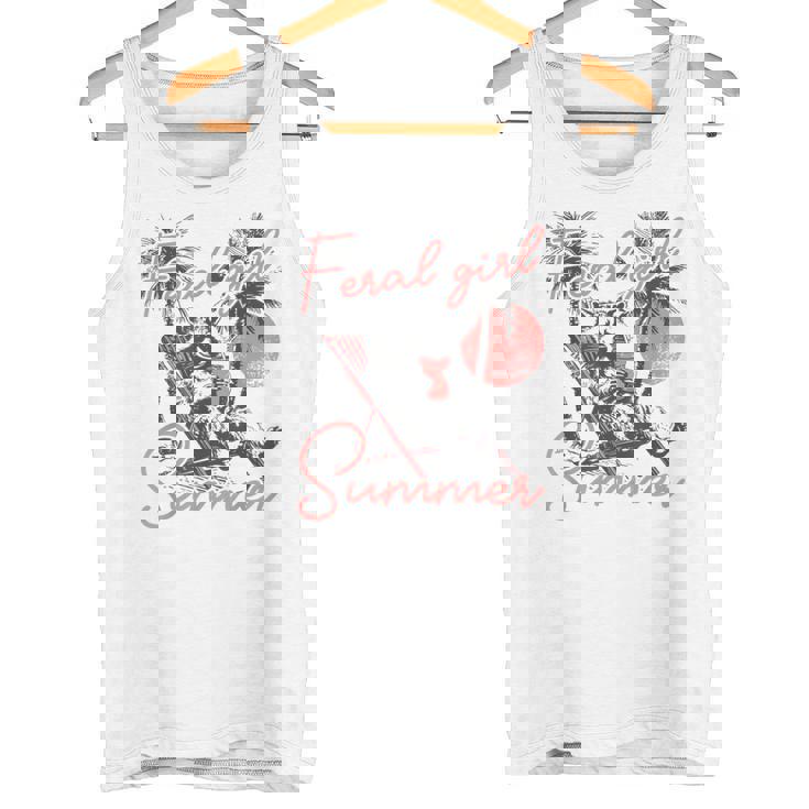 Feral Raccoon Summer Vacation Tank | Meme-Inspired Unisex Style