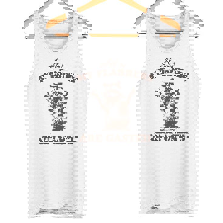 Flabbergasted Raccoon Unisex Tank Top - Humorous Design