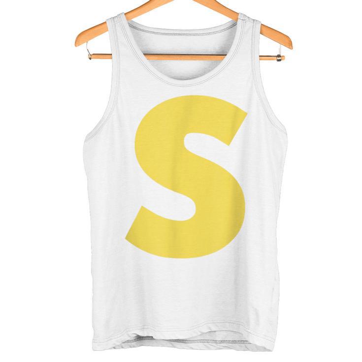 Chipmunk Group Costume Letter S Blue Tank Top