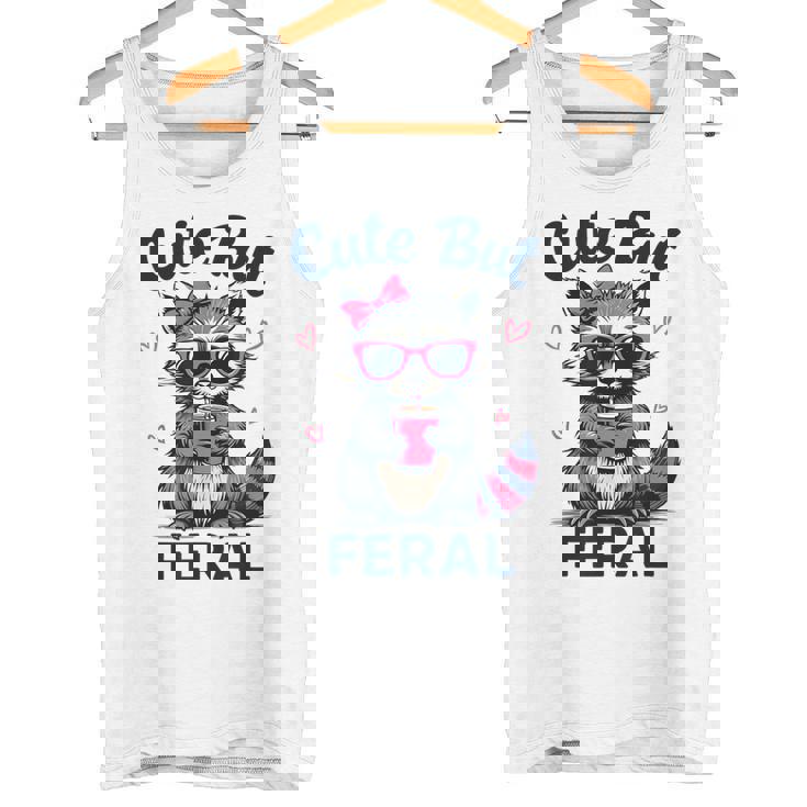 Funny Raccoon Girl Summer Tank Top - Cute But Feral | Women's Tee