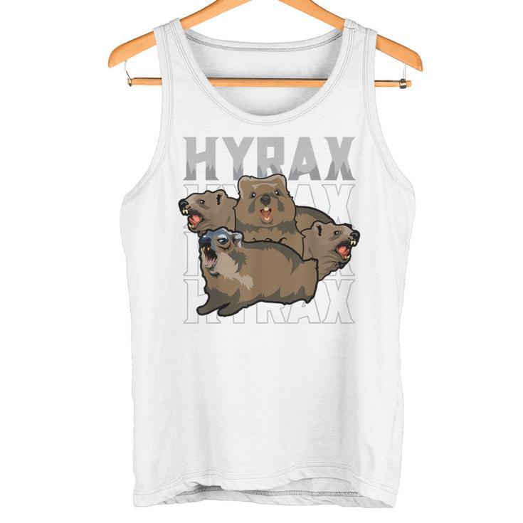 Rock Hyrax Meme Dassie Cute Animal Lover Gray Tank Top