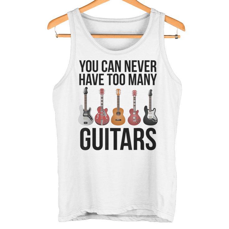 Never Too Many Guitars Guitar Tank Top