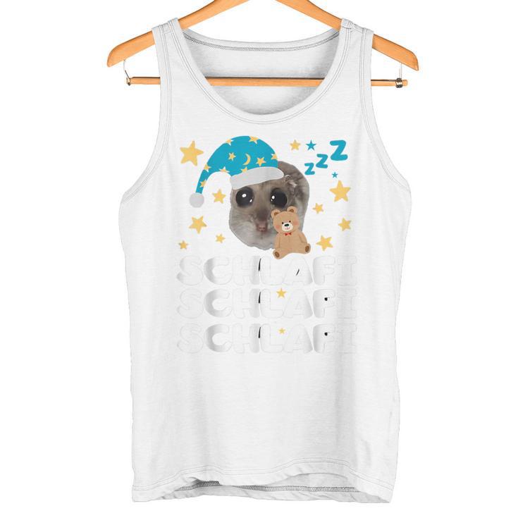 Hamsti Schlafi Schlafi Sad Hamster Schlafi Schlafi Blue Tank Top