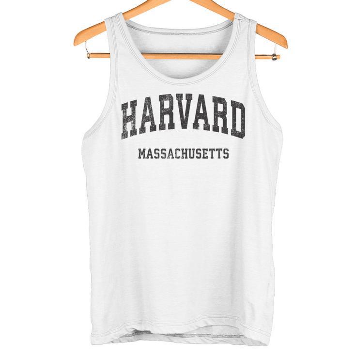 Harvard Massachusetts Maintage Athletic Sports Gray Tank Top