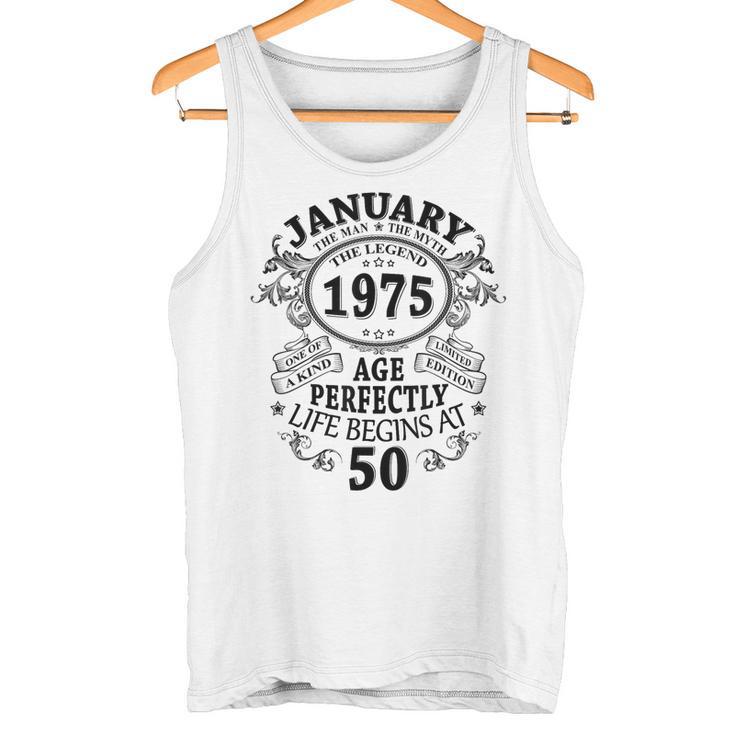 January 1975 50 Years Decoration 1975 50Th Birthday Tank Top