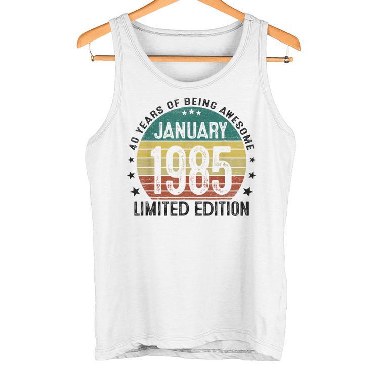 January 1985 40Th Birthday 1985 40 Years Decorative Tank Top