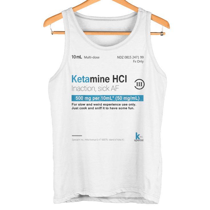 Ketamine Hci Keta Trip Rave Festival Techno Tank Top