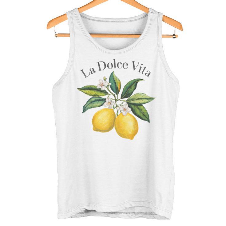 La Dolceita Lemon Italian Summer Limoncello Amalfi Coast Tank Top