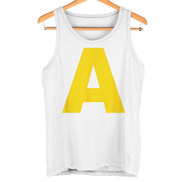 Letter A Yellow Chipmunk Costume Group Carnival A Red Tank Top