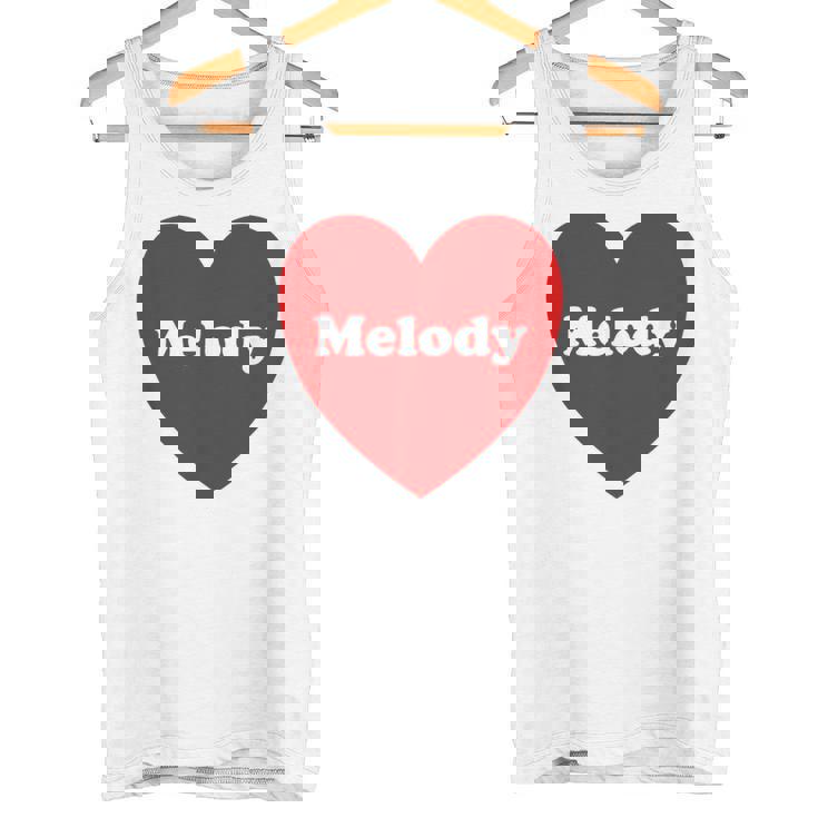 I Love Melody Heart Cute Melody Nombre Camiseta sin mangas