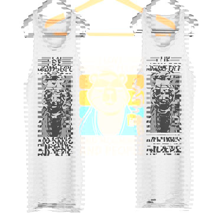 I Love Morning People And Mornings And People Café Camiseta sin mangas