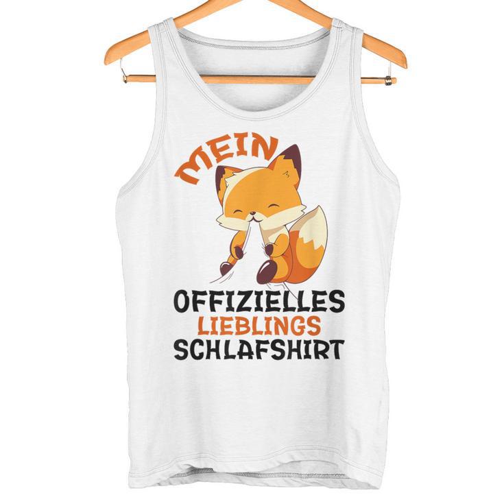 My Official Favourite Sleep Fox Pyjamas Fox Tank Top