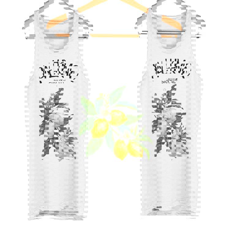 Palermo Limón Arte Sicilia Italiana Fruta Amante Italia Sicilia Camiseta sin mangas