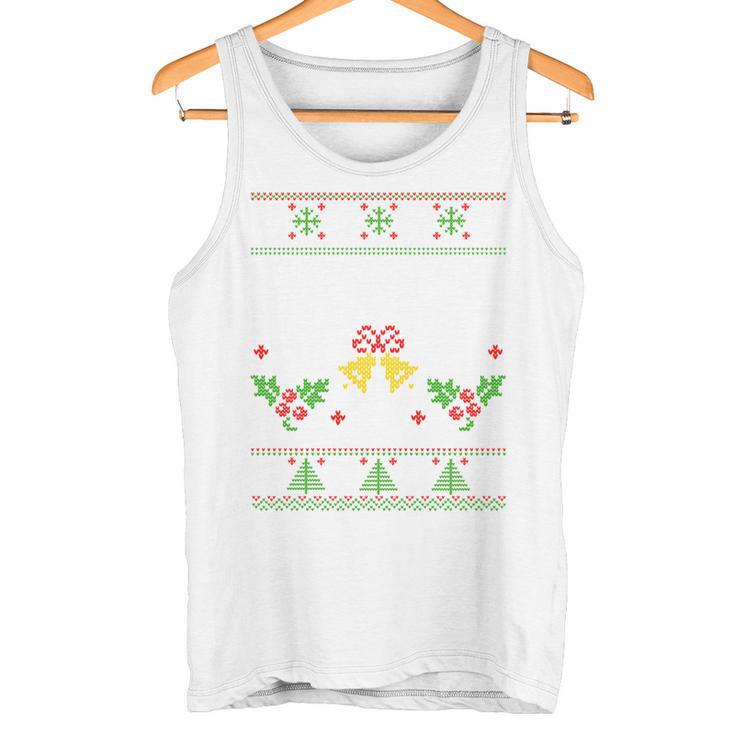 Peace I Come In Peace Matching Ugly Christmas Jumper Tank Top