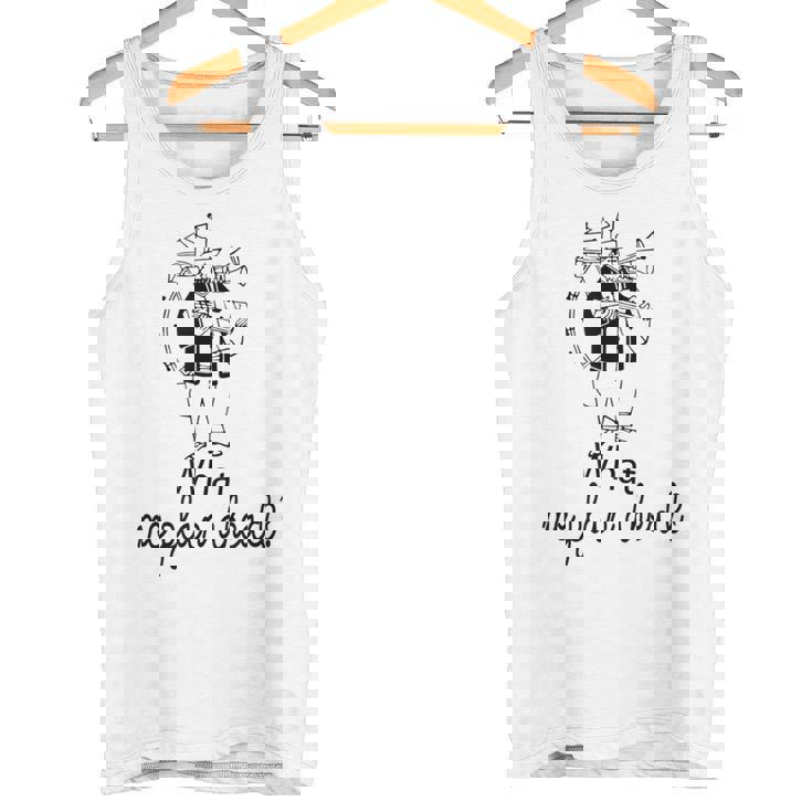 What Me Plan Ahead One Man Band Sketch Tank Top