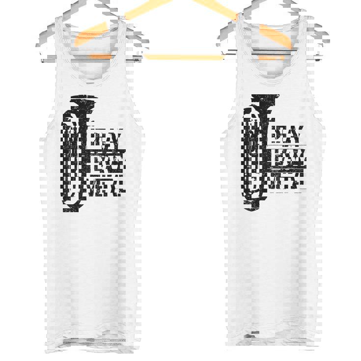 I Play Heavy Metal Regalo Orquesta Tuba Instrumento Musical Camiseta sin mangas