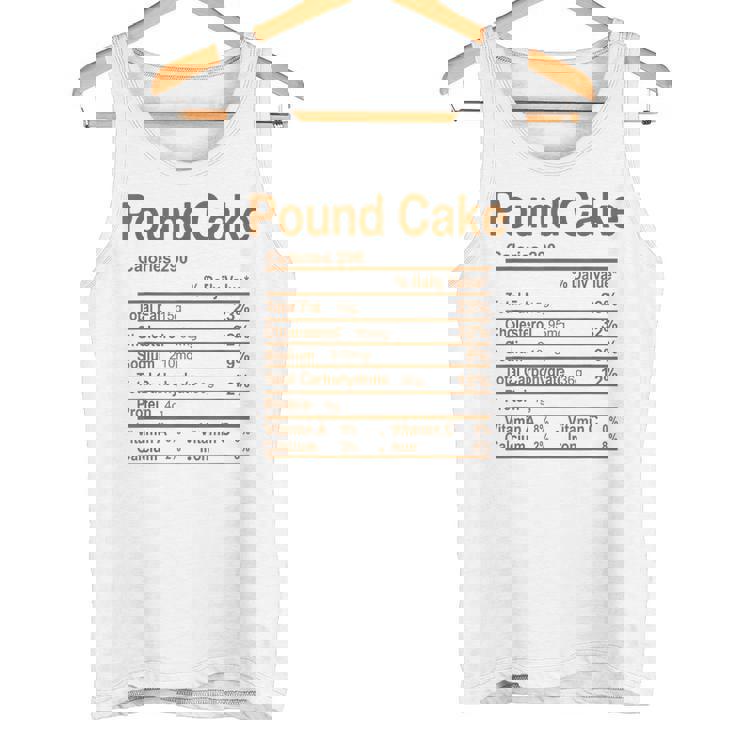Pound Cake Nutrition Facts Thanksgiving Christmas Tank Top