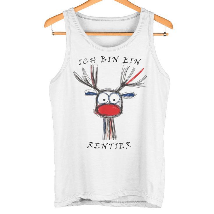 I Am A Reindeer Fun Christmas Gray Tank Top