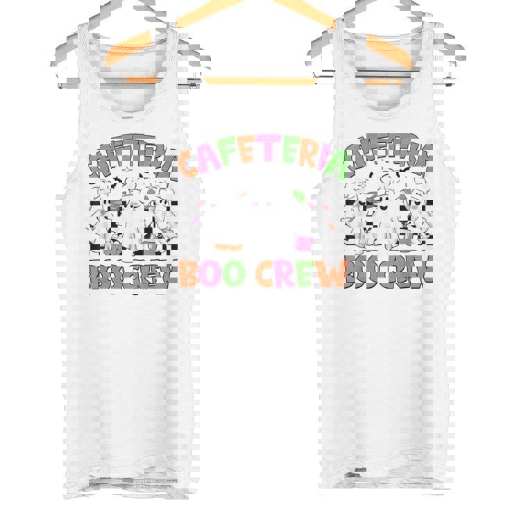 Retro Cafeteria Boo Crew Cafeteria Worker Ghost Halloween Tank Top