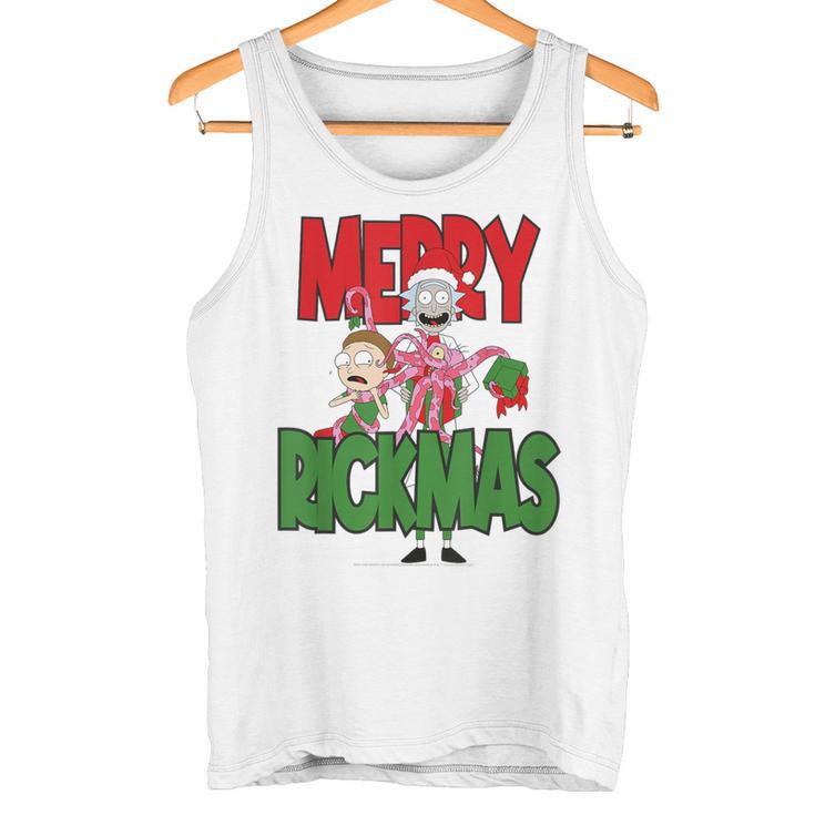 Rick & Morty Merry Rickmas Blue Tank Top