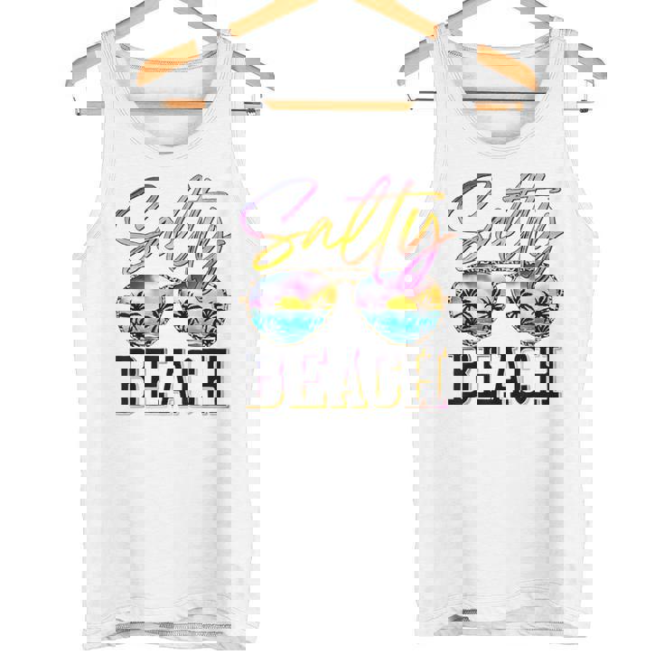 Salty Beach Sunset Sunglasses Summer Vacation Beach Party Tank Top