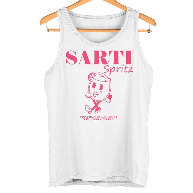 Sarti Spritz Cocktail Back Print Italiano Originale Tank Top