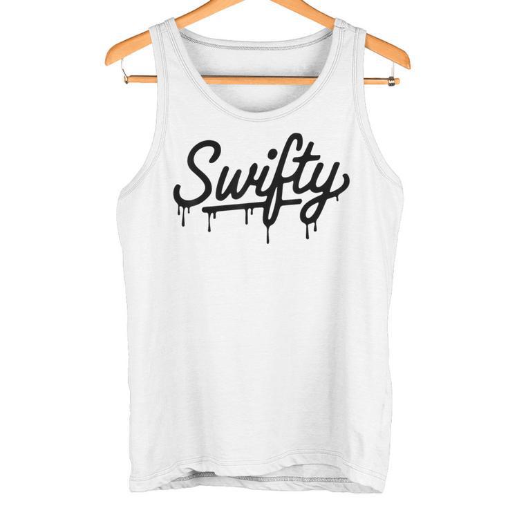 Swifty Fan Merch Ns First Name Taylor Outfit Drip Gray Tank Top