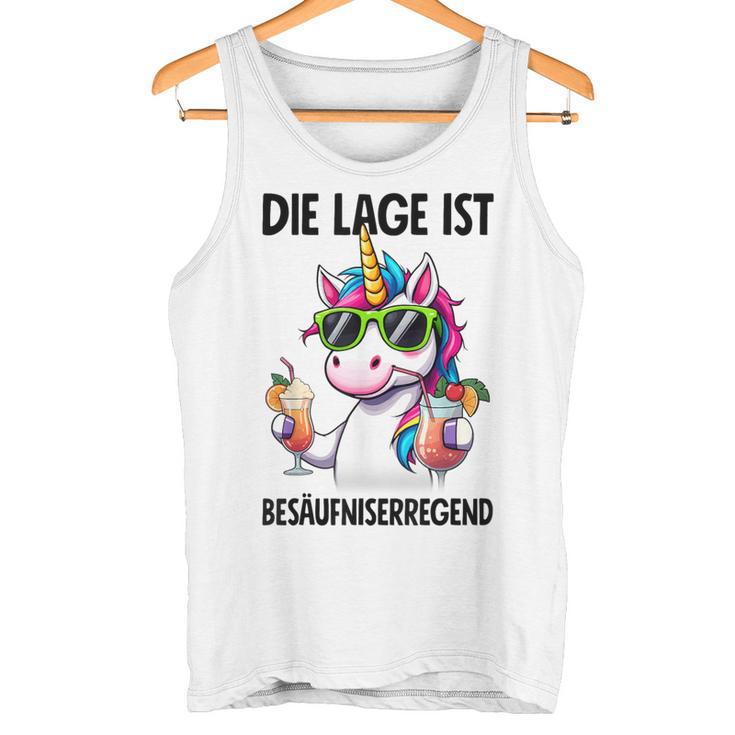 With Unicorn Motif Tank Top