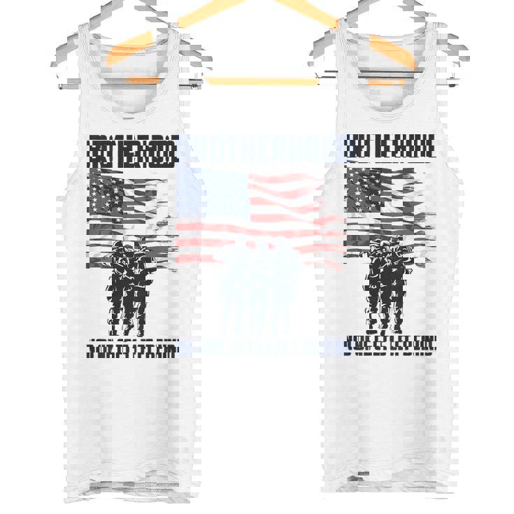 Veteran Brotherhood No One Left Behind Back Graphic Tank Top