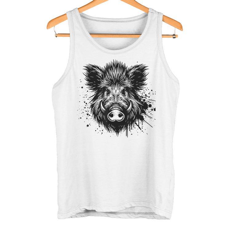 Wild Boar Boar Hunting Hunter Wild Boar Green Tank Top