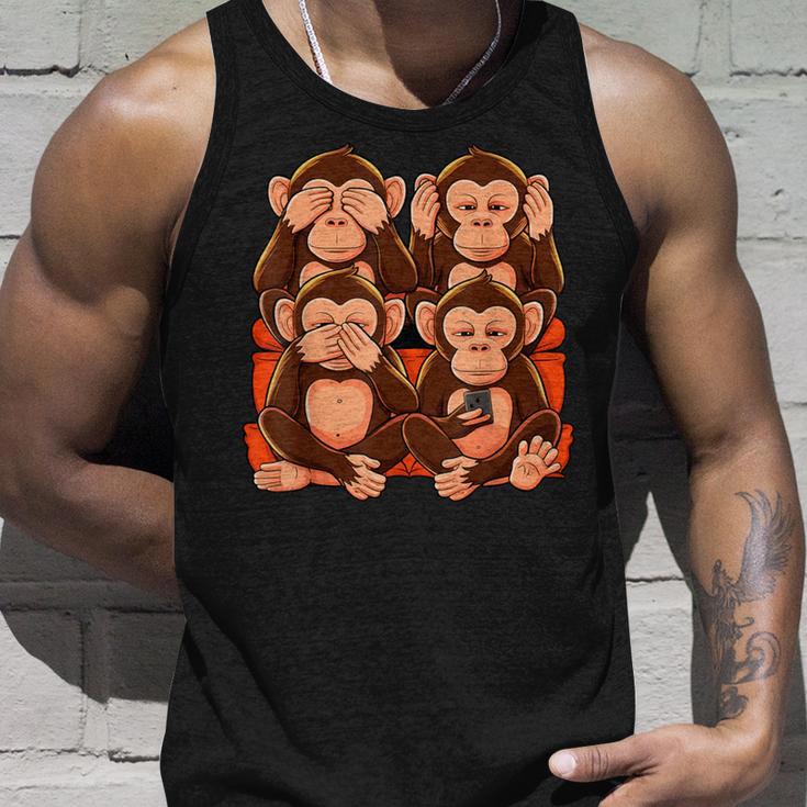 31 Monkey See Nothing Hear Say Smartphone Tank Top Geschenke für Ihn