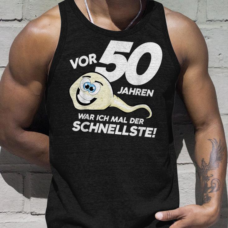 50Th Birthday 50 Years Ago Was Ich Mal Der Fastest Tank Top Geschenke für Ihn