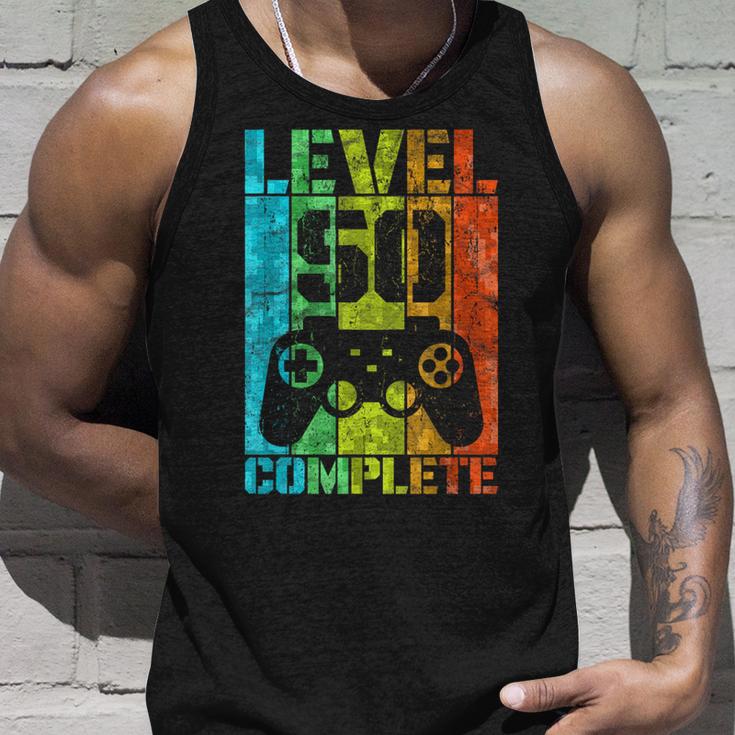 50Th Birthday Man Gamer Level Complete 50 Years Tank Top Geschenke für Ihn