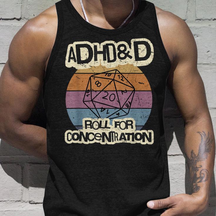 Adhd & D Roll For Concentration Tank Top Geschenke für Ihn