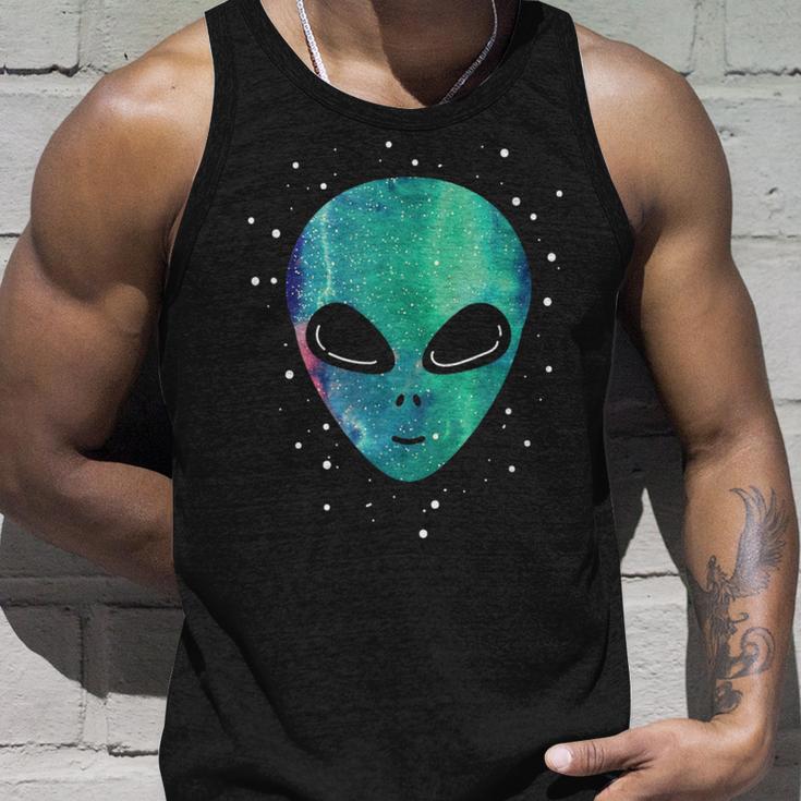 Alien Head Starry Night Sky Fun Tank Top Geschenke für Ihn