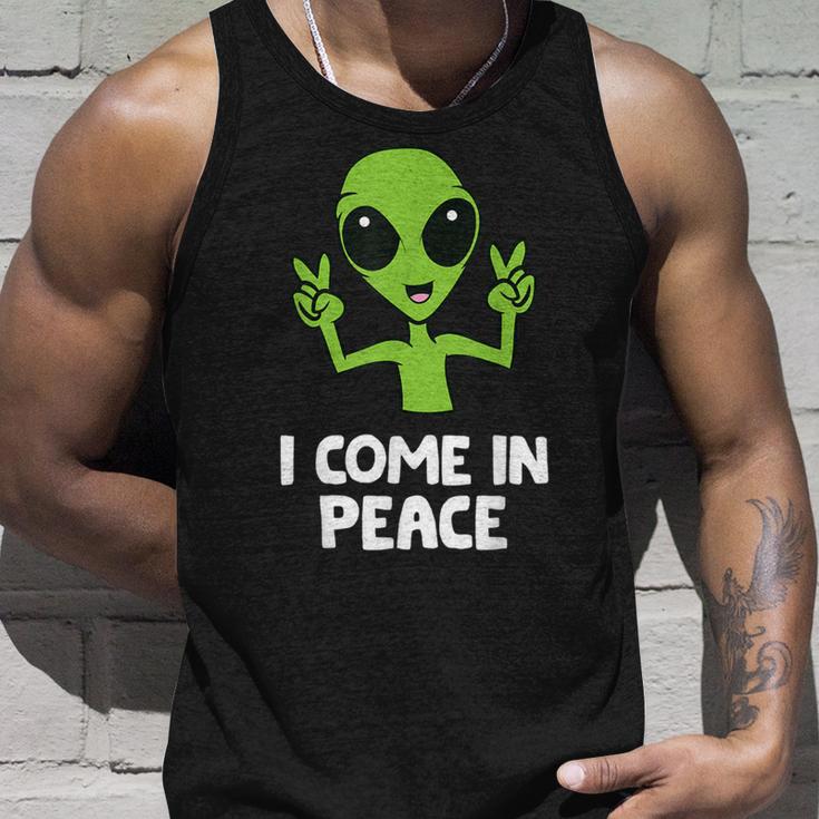 Alien I Come In Peace Space Rave Edm Music Alien Tank Top Geschenke für Ihn