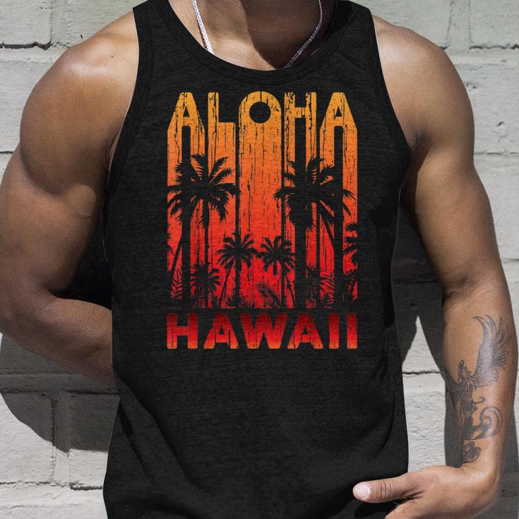 Aloha Hawaii Palm Trees Paradise Beach Holiday Summer Tank Top Geschenke für Ihn