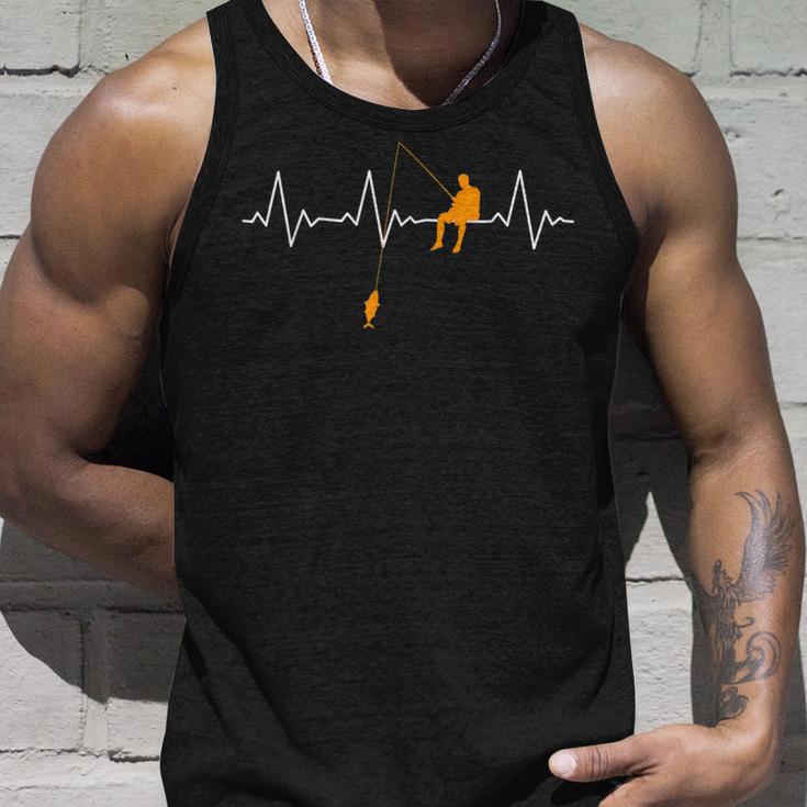 Angler Heartbeat Heartbeat Fishing Tank Top Geschenke für Ihn