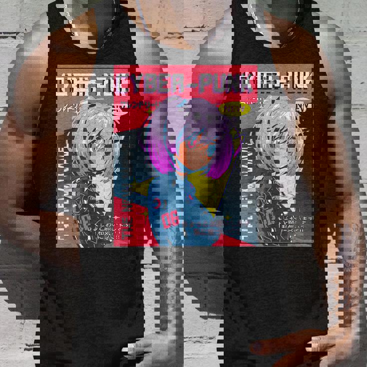Anime Japonés Cyberpunk Cyberpunk Camiseta sin mangas Regalos para él